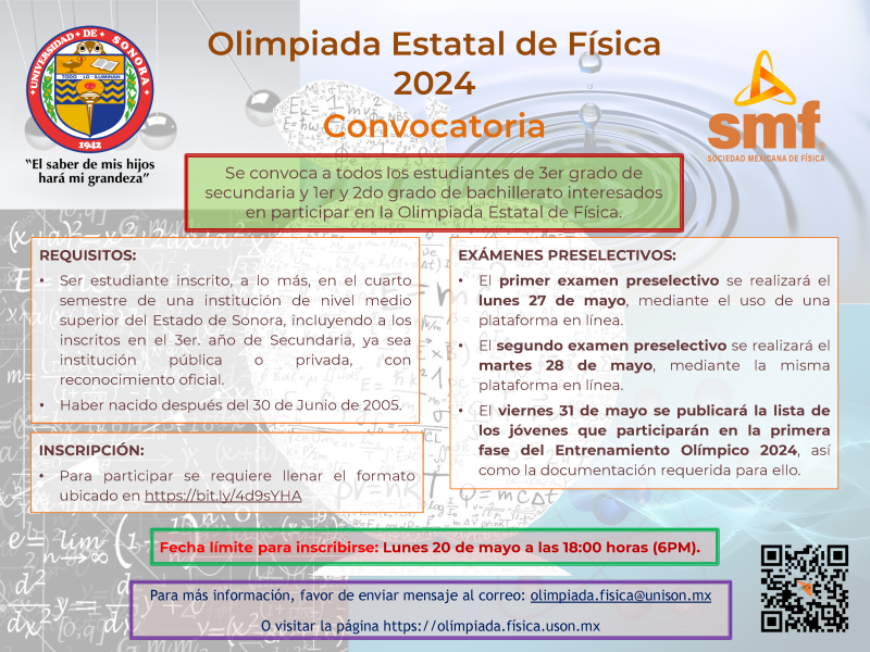 Olimpiada Estatal de Física 2024